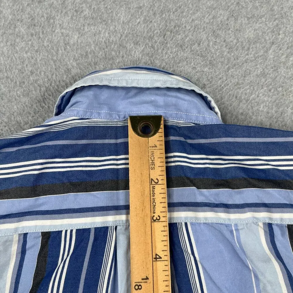 Ralph Lauren Long Sleeve Button Up Youth Small Blue Striped Pony